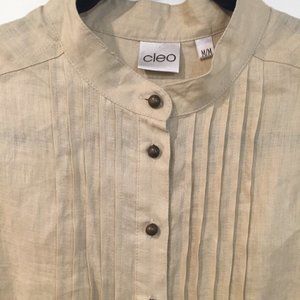 Cleo 100% Linen Button Down Shirt